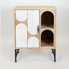 ESTHETI home Ntoulapi Xulino Fusiko me 1 Portaki Lefko 60x36x80.5cm 750-25022